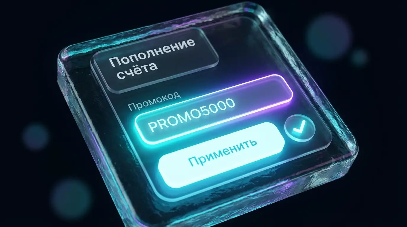 Шаг 3 - поле куда вводить промокод Яндекс Директ на странице оплаты